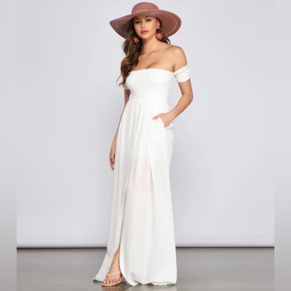 Windsor Effortlessly Chic Smocked Maxi Dress